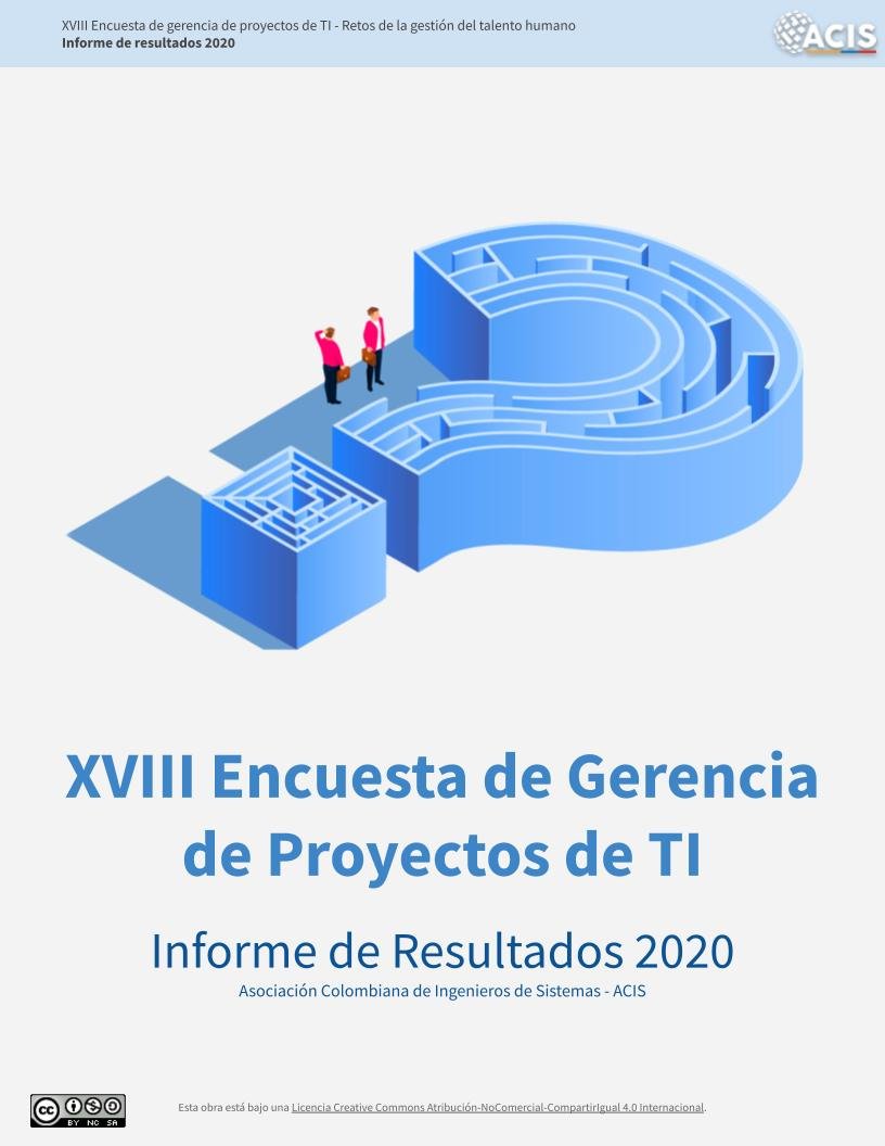 Carátula Encuesta de Proyectos TIC 2020